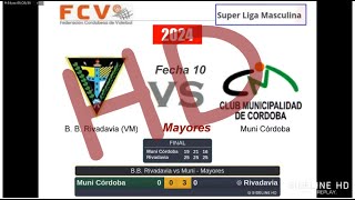 Vóley FCV 2024  Super Liga Masc Mayores  Rivadavia vs Muni de Córdoba HD [upl. by Warfore]