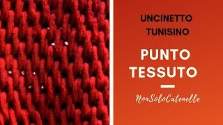 Punto tessuto alluncinetto tunisino  punto morbido e facile da realizzare [upl. by Rora230]