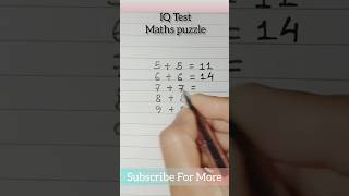 IQ Test Maths puzzle how to increase brain power Dimag ka samta kaise badhaye shorts shortvideo [upl. by Isola]