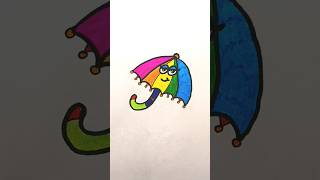 easy kids drawingumbrella⛱️⛱️viralshortsyoutubeshortstrendingnewartshortsviralreelscartoon [upl. by Marcell]