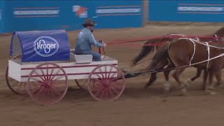 Chuck wagon races at RodeoHouston on March 5 2019 [upl. by Siuqram]