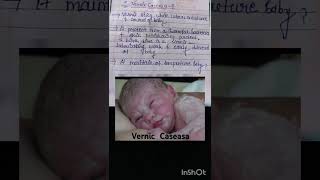 Vernix caseasa  importans in baby  gnm thirds years  nursing note nursecare [upl. by Aenert78]