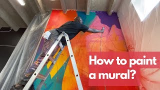 How To Paint A Mural Tutorial  An Inside look at the my process [upl. by Sulohcin281]