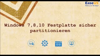 Windows Tutorial Festplatte Partitionieren [upl. by Vasti]