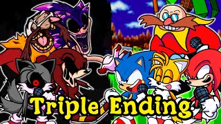 FNF  Triple Ending  Cover Triple Trouble  ModsHardSonicexe [upl. by Gabbi]