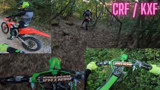 Enduro w Honda crf 450 e Kawasaki Kxf 250  Pt 1 [upl. by Cramer]