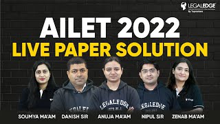 AILET 2022 Answer Key Part 2  Complete AILET 2022 Paper Analysis by LegalEdge [upl. by Sibilla]