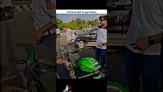 Raftarking01 police vs biker 🙁🔥police ne bike ki chabi nikal lirider zx10r shorts bike viral [upl. by Kerat]