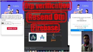 Otp verification with resend otp option using firebase android studio java bangla  the cracker [upl. by Norred]