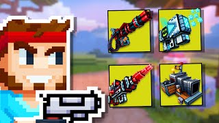 Using All 10th Anniversary Pixel Pass Weapons Early Pixel Gun 3D [upl. by Ahsoym93]