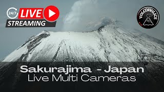 🌋Live Sakurajima Japan Live Multiple Cameras [upl. by Leamhsi]