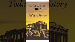 Today in History October 3rd history historyminute onthisday onthisdayinhistory historyevents [upl. by Haela]