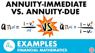 Annuity Due Examples  Exam FM  Financial Mathematics  JK Math [upl. by Refinaj]