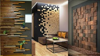 100 Wooden wall decorating ideas for living room interior wall design 2024 [upl. by Yhtak]