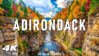 Adirondack Park Autumn 4K Ultra HD • Stunning Fall Colors Scenic Relaxation Film with Calming Music [upl. by Barina]