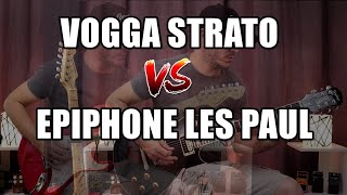 VOGGA STRATOCASTER vs EPIPHONE LES PAUL com SEYMOUR DUNCAN [upl. by Marina]