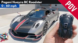 Pagani Huayra Roadster BC  Exhaust Sound amp 060 POV4K [upl. by Kline]