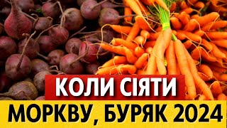 КРАЩІ ДНІ для посіву моркви буряка редиса навесні 2024 за місячним календарем [upl. by Auoz]