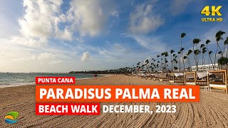 Paradisus Palma Real  Beach Walk Review 2023 December [upl. by Leftwich]