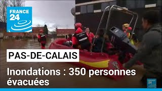 Inondations au PasdeCalais  des centaines dévacués et un mort en LoireAtlantique [upl. by Nerrawed]