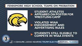 Fennimore high school athletics handed oneyear probation over wrestling camp poster [upl. by Phylys66]