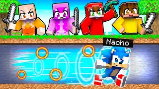 Cazadores vs SONIC en Minecraft Speedrun [upl. by Swanson898]