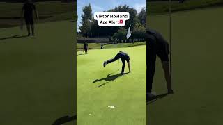 Ace Alert in Rome🚨 viktorhovland holeinone [upl. by Khalin]