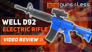 WELL D92 RIFLE AIRSOFT BB GUN REVIEW [upl. by Genaro528]