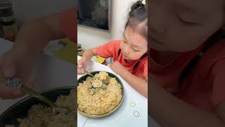 My daughter built a device to eat quickly funny cute comedy babyinvention [upl. by Oilenroc969]