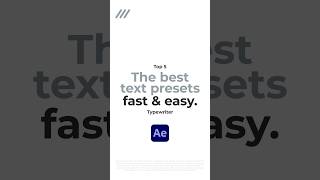 My Top 5 Favorite After Effects Text Animation Presets tutorial [upl. by Anialad872]