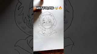 DRAWING LUFFY FROM ONE PIECE 😱🔥 art howtodraw SHORTS [upl. by Naol465]