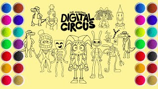 Drawing and Coloring All Characters from The Amazing Digital Circus Pomni Jax Gangle and Others [upl. by Venu555]