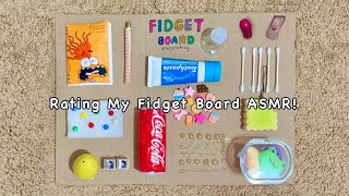 RATING MY FIDGET BOARD ASMR 🧸  DIY  ASMR  applefrog [upl. by Roumell764]