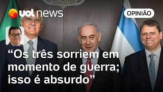 Tarcísio e Caiado posarem sorrindo ao lado de Netanyahu em meio à guerra é absurdo  Tales Faria [upl. by Carbrey]