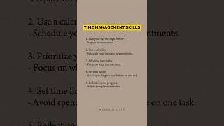 Time management skills [upl. by Chatterjee]