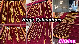 Huge Chain necklace collections from Tanishq  Chain designs  Chain necklaces  Chains  Hyderabad [upl. by Smaoht]