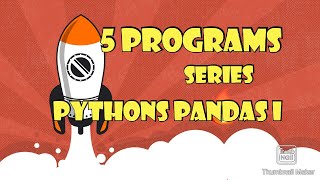 Pythan Pandas I Class XII IP Practical Programs [upl. by Arratahs389]