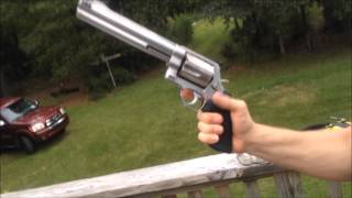 Shooting a SampW 500 Magnum 50 Cal for the first time [upl. by Eegnat546]