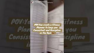 Fitness Planner 📔 booktok fypシ゚ fitnessplanner fitnesstracking selflove selfcare pov [upl. by Wyne]