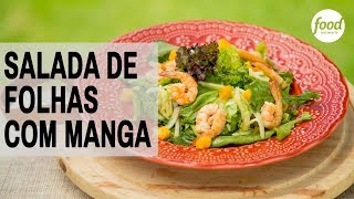 SALADA DE FOLHAS COM MANGA  RECEITAS DE VERÃO DO PEDRO [upl. by Nylsirk784]