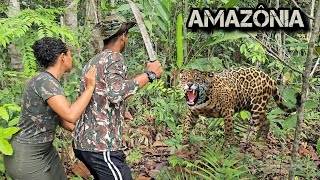 ACAMPAMENTO SELVAGEM o PIOR ACONTECEU de cara com a ONÇA PINTADA Acampando e Pescando na Amazônia [upl. by Medor]