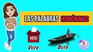 ✅Las palabras Homónimas Homófonas y Homógrafas  Ejemplos [upl. by Rheta]