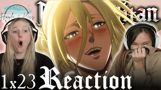 IT WAS HER  ATTACK ON TITAN  Reaction 1X23 [upl. by Balf]