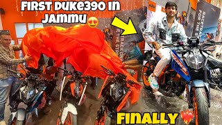 Finally My New bike😍 Taking the Delivery🏍️of 1st DUKE390 in JampK😉 [upl. by Yand160]