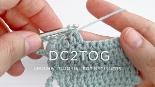 How to dc2tog  Double Crochet 2 Together  Crochet tutorials for beginners LH [upl. by Ahseal646]