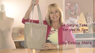 Sewing a simple tote bag by Debbie Shore [upl. by Esmaria35]