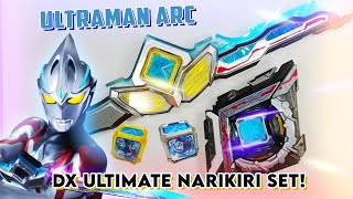 Ultraman Arc DX Ultimate Narikiri Set  Henshin Item With Bonus Golden New Generation Cube [upl. by Annaiel]