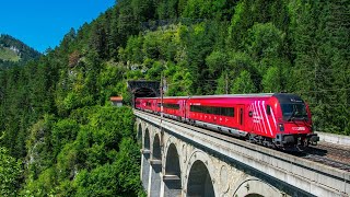 Trains in Austria 2023 Summer at the Semmeringbahn [upl. by Yhcir]