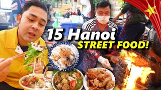 24 Hours VIETNAMESE Street Food Tour in HANOI🇻🇳 15 Insane FOOD of Vietnam [upl. by Descombes]