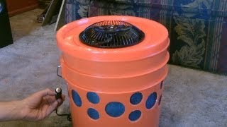 Homemade Evap Air Cooler  The quot5 Gallon Bucketquot Swamp Cooler DIY  can be solar powered [upl. by Fox103]